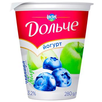 Йогурт Дольче Чорниця-Яблуко 3,2% 280г
