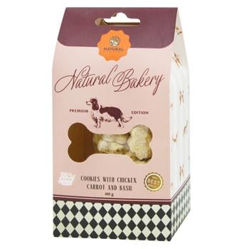 Natural Cookies with Chicken, Carrot and Basil Dog Snack 100g