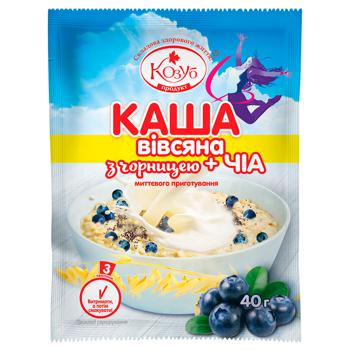 Каша Козуб овсяная с черникой и семенами чиа 40г - купить, цены на Идеал - фото 1