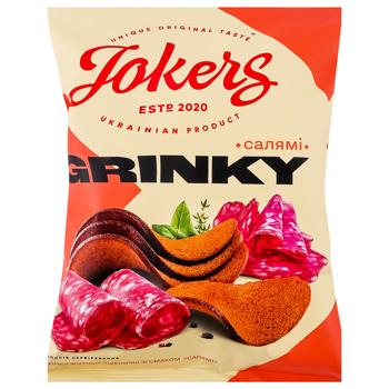 Грінки житньо-пшеничні зі смаком Салямі JokerS м/у 90г - купити, ціни на Чудо Маркет - фото 1