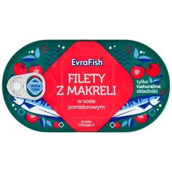 Філе скумбрії EvraFish в томатному соусі 170 г - купить, цены на Эпицентр FOOD - фото 1