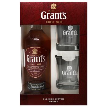 Виски Grant's Family Reserve 40% 0.7л + 2 бокала - купить, цены на КОСМОС - фото 2