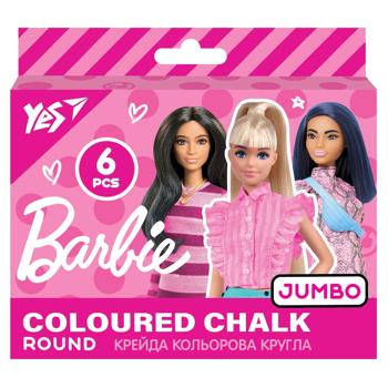 Yes Barbie Jumbo Colored Chalk 6pcs