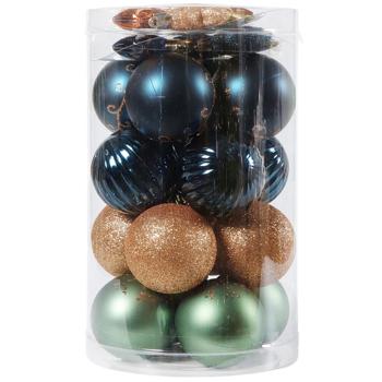 Actuel Balls/Stars Set of Christmas Decorations 24 pcs - buy, prices for Auchan - photo 1