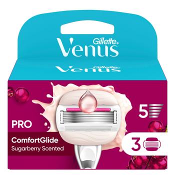 Картриджи для бритья Venus Comfortglide Sugarberry Scented 3шт - купить, цены на METRO - фото 3