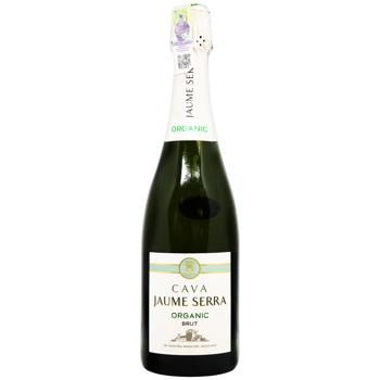 Вино игристое Jaume Serra Cava Organic Brut белое брют 11,5% 0,75л