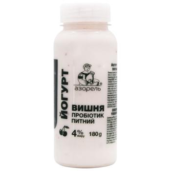 Йогурт-пробіотик Азорель Вишня 4% 180г - купити, ціни на МегаМаркет - фото 1