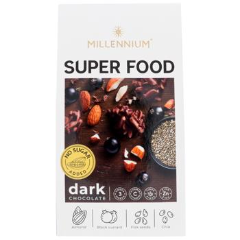 Millennium Super Food Dark Chocolate Candies with Almonds Currants Flax and Chia 80g - buy, prices for Vostorg - photo 2