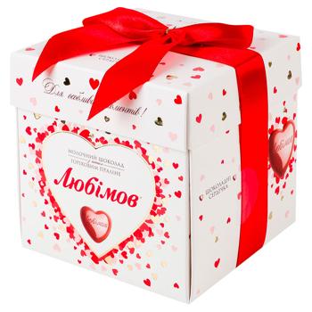 Конфеты Любимов в молочном шоколаде с ореховым пралине 208г