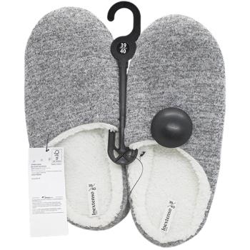 InExtenso Gris Men's Slippers s.36-42 - buy, prices for Auchan - photo 1