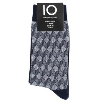 IO Rhombus Set of Men's Socks s.41-46 Navy 2 pairs