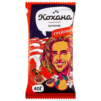 Батончик Кохана натуральний Грейпфрут 40г - купити, ціни на Епіцентр FOOD - фото 1