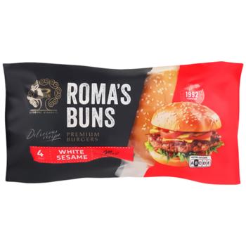 Булочка Рома для бургера с кунжутом 4шт*80г - купить, цены на Cупермаркет "Харьков" - фото 1
