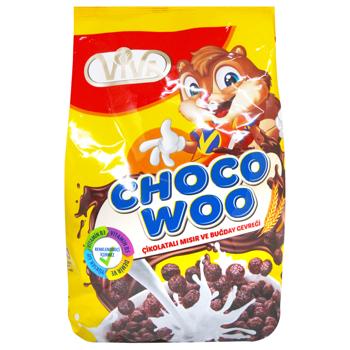 Сніданок сухий Viva Choco Woo Кульки шоколадні 450г - купити, ціни на КОСМОС - фото 1