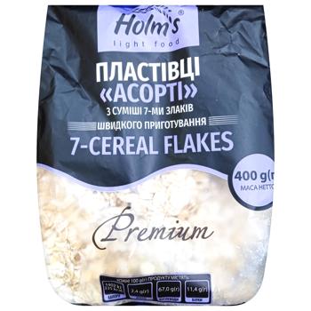 Хлопья Holm`s Микс 7 злаков 400г - купить, цены на Auchan - фото 1