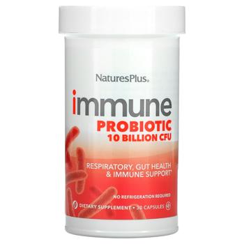 Пробиотики для поддержки иммунитета, Immune Probiotic, Nature's Plus, 10 млрд КОЕ, 30 капсул - купить, цены на Biotus - фото 1