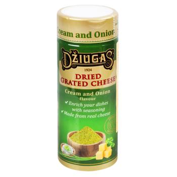 Сыр Dziugas со вкусом сметаны и лука сушеный тертый 35% 80г - купить, цены на КОСМОС - фото 1