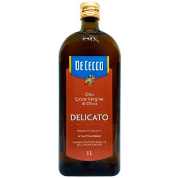 Масло оливковое De Cecco Extra Vergine Delicato 1л - купить, цены на Cупермаркет "Харьков" - фото 1