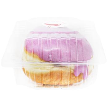 Auchan Blueberry Glazed Donut with Wild Berry Filling 80g - buy, prices for - photo 2