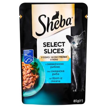 Sheba Select Slices Wet Food with Ocean Fish for Cats 85g