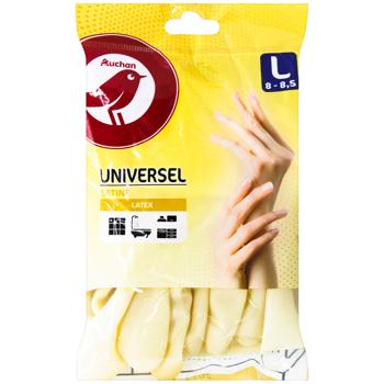 Auchan Universal Latex Household Gloves Size L