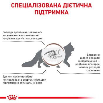 Корм сухой Royal Canin Gastrointestinal Moderate Calorie для кошек с заболеваниями желудочно-кишечного тракта 4кг - купить, цены на - фото 2