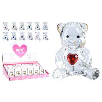 Украшение Koopman Мишка с сердечком 44мм в ассортименте