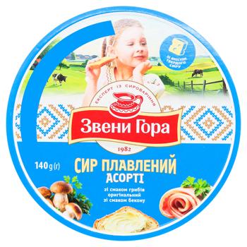 Сир плавлений Звени Гора Асорті порційний 45% 140г - купити, ціни на Біотус - фото 2