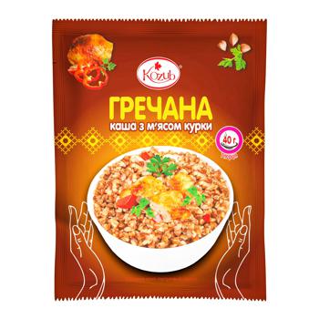 Каша гречана Козуб з м'ясом курки 40г - купити, ціни на Auchan - фото 1