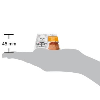 Корм вологий Gourmet Revelations Мус з куркою та підливкою для дорослих котів 57г х 2шт - купити, ціни на КОСМОС - фото 4