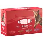 Вологий корм для котів Carnilove Multipack Gravy Adult 12 шт x 85 г