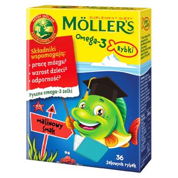 Омега-3 для дітей у формі желейних рибок, з малиновим смаком 36шт - купить, цены на Grono - фото 1