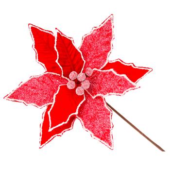 Bona Di Poinsettia Decorative Flower 28cm Red with Frost - buy, prices for - photo 1