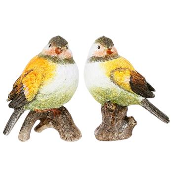 Bona Di Bird on Stump Decorative Figurine 8.5x6.5x11.5cm in Assortment