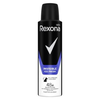 Антиперспірант аерозольний Rexona Men Invisible Ice Fresh 150мл - купити, ціни на Ідеал - фото 1