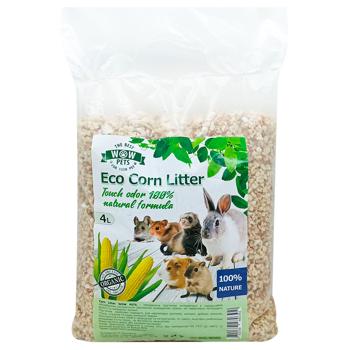 Наполнитель гигиенический Wow Pets кукурузный для грызунов и птиц 4л - купить, цены на Чудо Маркет - фото 1