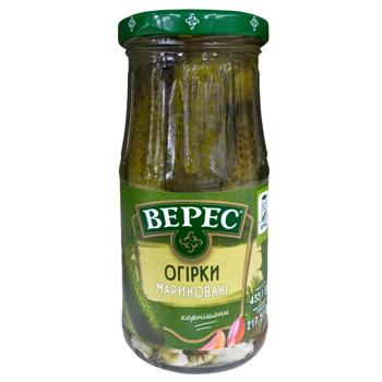 Огірки Верес корнішони мариновані 435г - купити, ціни на Auchan - фото 1