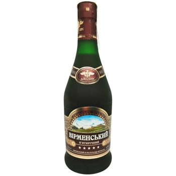 Коньяк Аркон Армянський 5 років 40% 0.5л - купити, ціни на ULTRAMARKET - фото 1