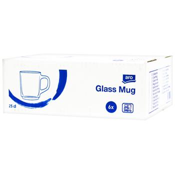 Aro Glass Mug 260ml 6pcs - buy, prices for METRO - photo 1