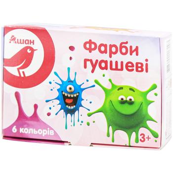 Auchan Gouache Paint 10ml x 6pcs - buy, prices for Auchan - photo 1