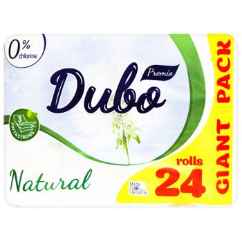 Dyvo Premio Natural 3-ply white Toilet Paper 24pcs