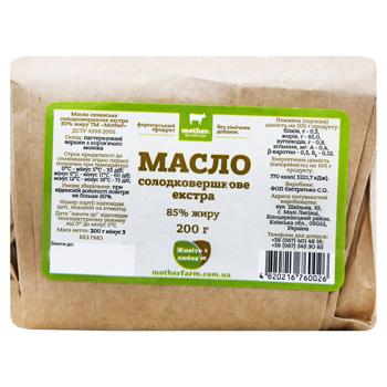 Масло Mother солодковершкове екстра 85% 200г - купити, ціни на - фото 2
