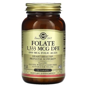 Solgar Folate As Folic Acid  1333mcg DFE (800mcg) 250 tablets