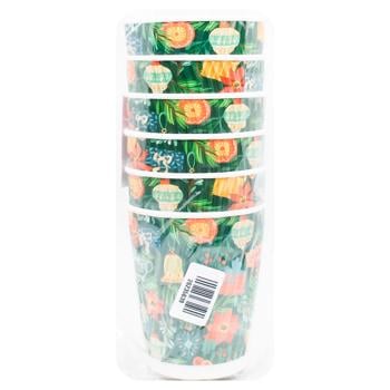 Ecofuture Christmas Tree Set of Disposable Cups 250ml 6pcs