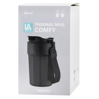 Line Art Comfy Black Thermo Mug 380ml - buy, prices for - photo 5