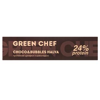 Цукерки Green Chef Choco&Bubbles Halva протеїнові з шоколадом 36г - купити, ціни на Grono - фото 1