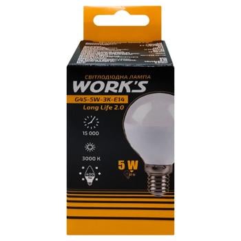 Work's Long-Life LED Lamp G45 5W 3K E14