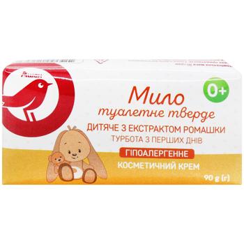 Мыло Auchan детское гипоаллергенное с экстрактом ромашки 90г - купить, цены на - фото 2