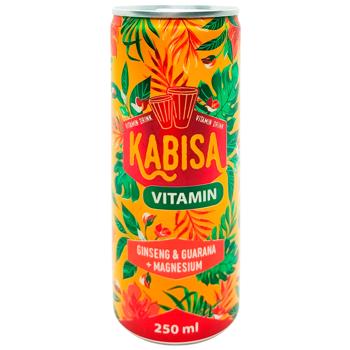 Kabisa Carbonated Drink with Magnesium Vitamins Ginseng and Guarana Extract 250ml