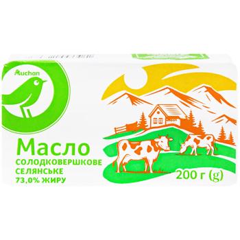Auchan Peasant Sweet Cream Butter 73% 200g - buy, prices for - photo 2
